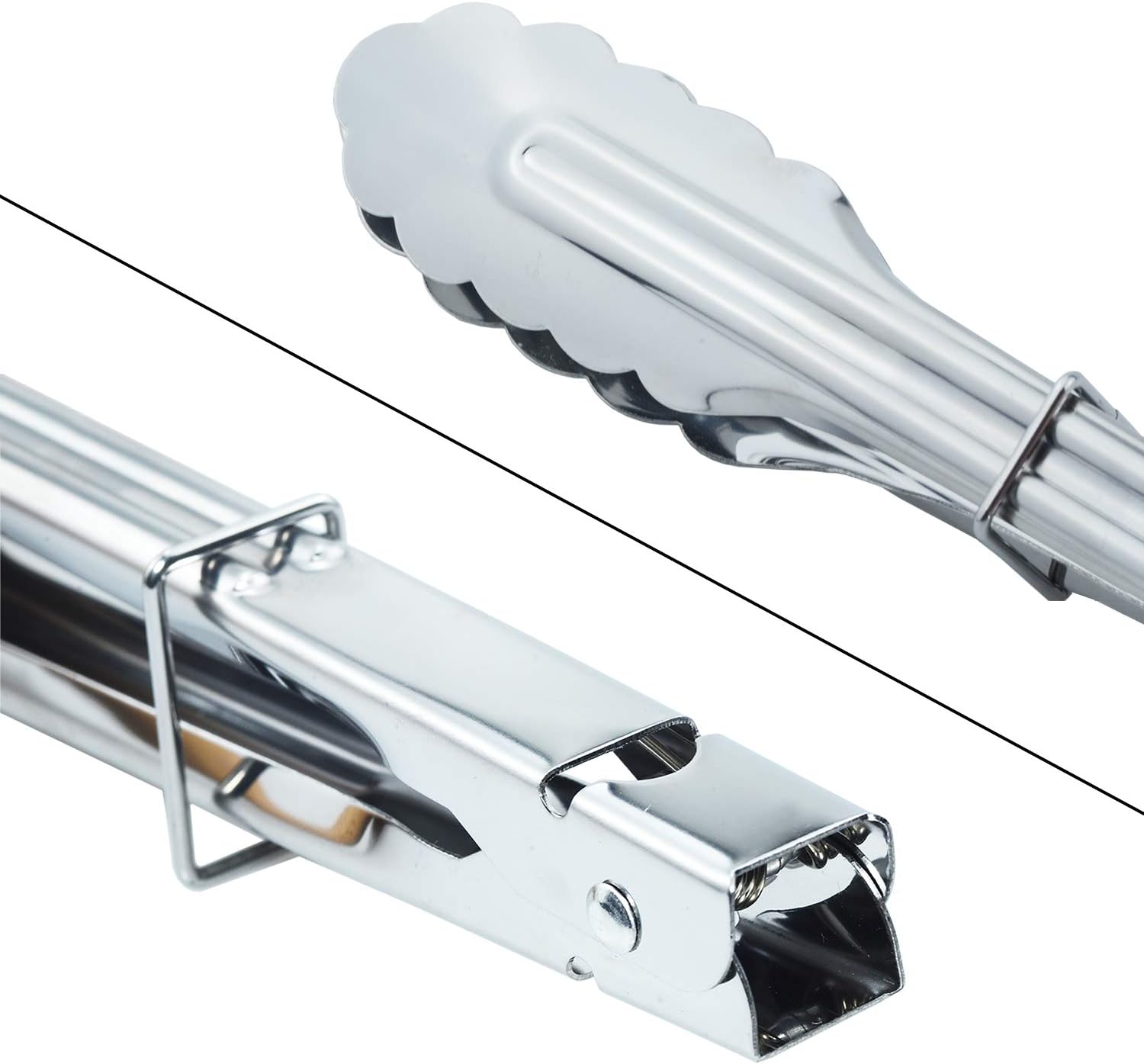 Stainless Steel Serving Tongs Grilling Tongs for Cooking Camping Barbecue (12-Inch 3 Pieces) - Image 3