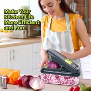 Vegetable Chopper,12-in-1 Multifunctional Food Chopper