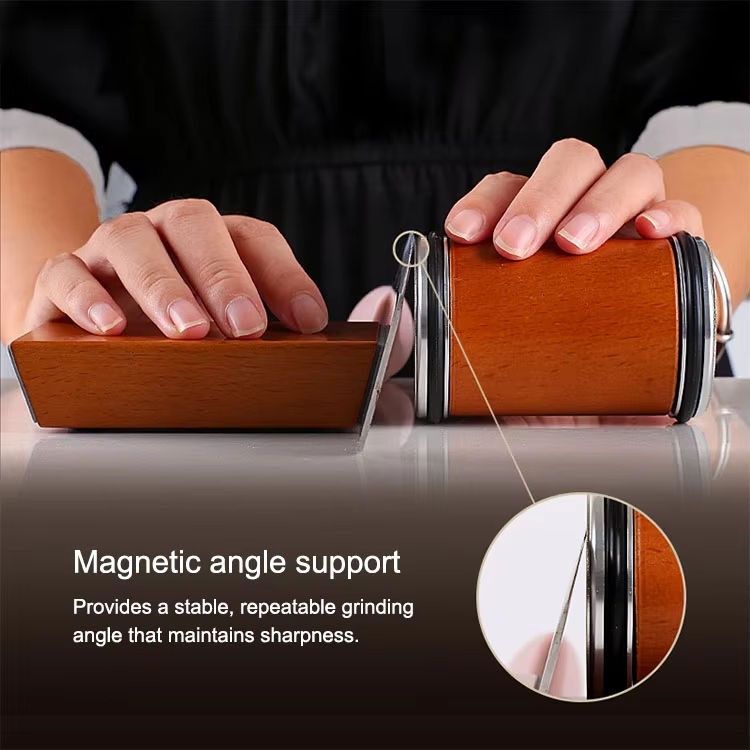Rolling Knife Sharpener Kit, Knife Sharpener Tool, Professional Knife Sharpening Tool, Diamond & Ceramic Disc System, Easy Manual Knife Sharpener for Kitchen Knives - Image 4